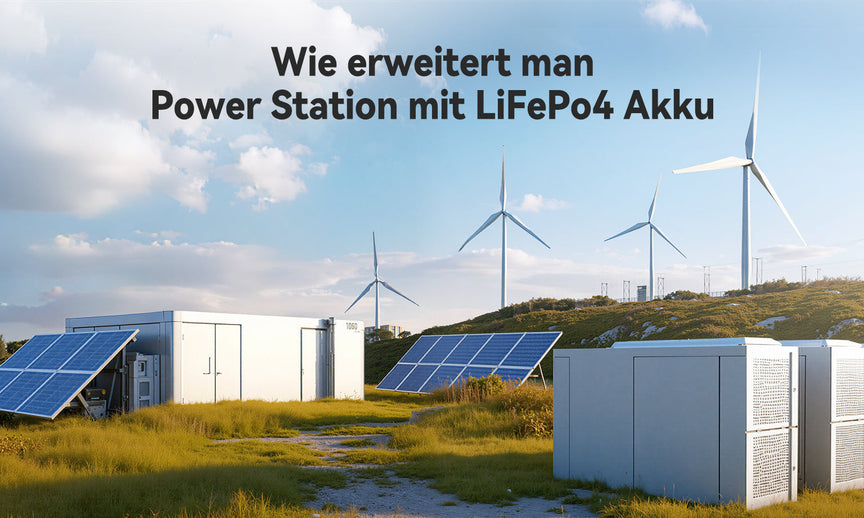 Wie erweitert man Power Station mit LiFePo4 Akku