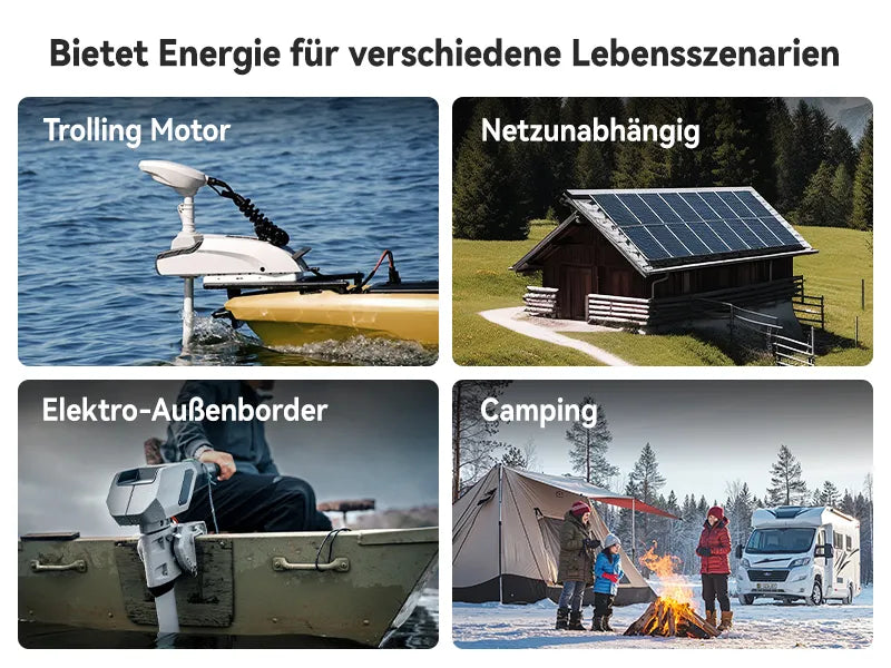 Power Queen LiFePO4 24V 50Ah Smart Niedertemperatur Elektromotor Batterie