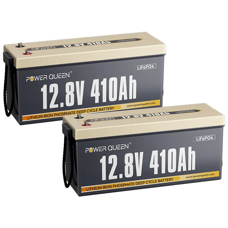 Power Queen 12V 410Ah LiFePO4 Batterie, Eingebautes 250A BMS