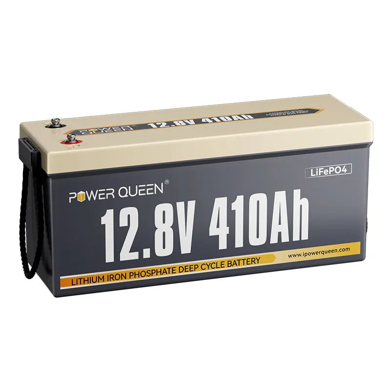 Power Queen 12V 410Ah LiFePO4 Batterie, Eingebautes 250A BMS