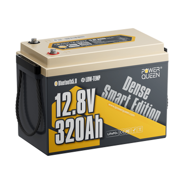 Power Queen 12V 320Ah Dense Smart LiFePO4 Batterie für Wohnmobil-Untersitz