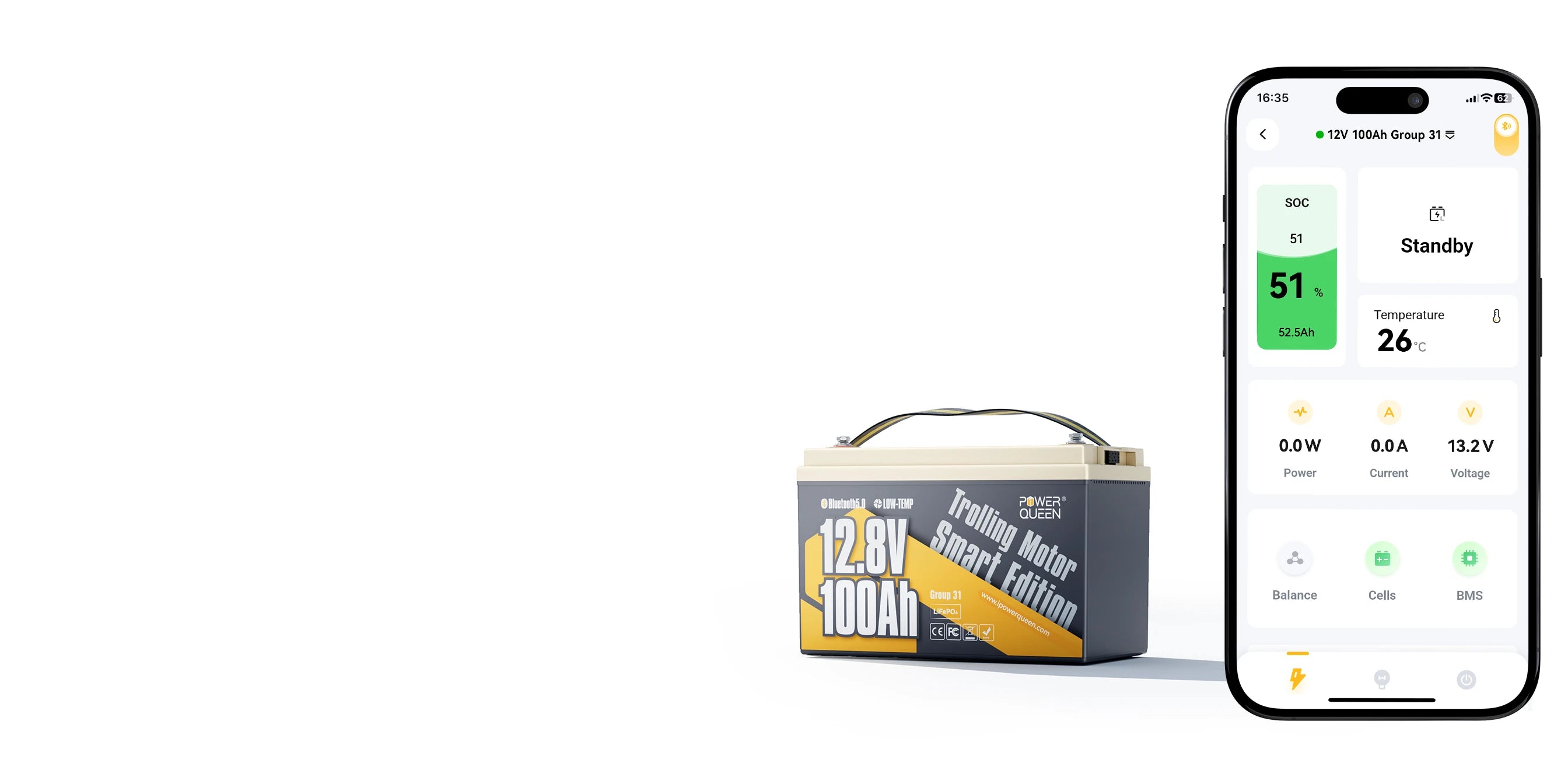 Batterie-Bluetooth-App