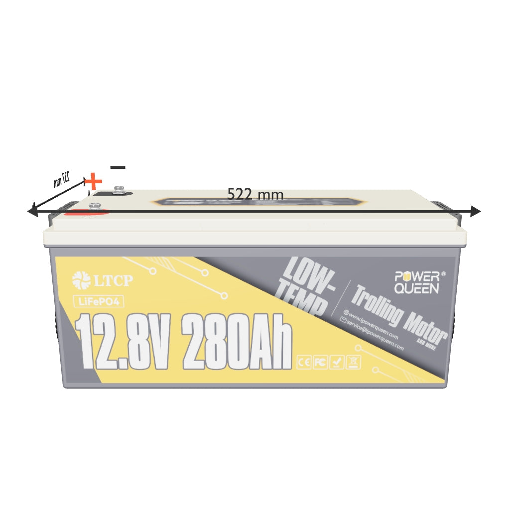 Power Queen LiFePO4 12V 280Ah Niedertemperatur Batterie