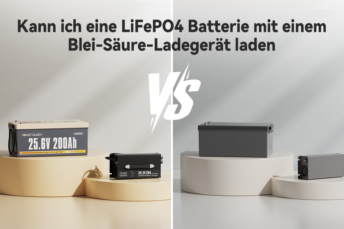 Kann ich eine LiFePO4 Batterie mit einem Blei-Säure-Ladegerät laden