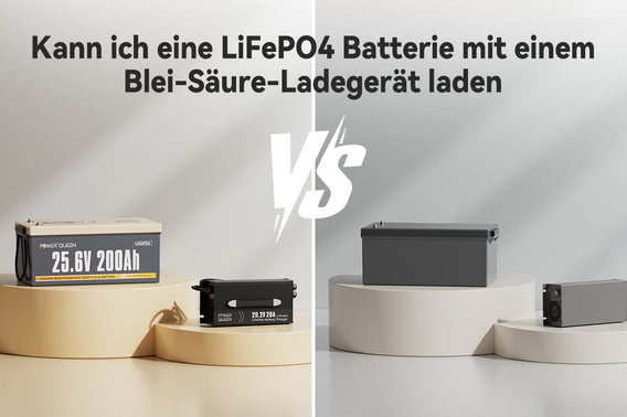 Kann ich eine LiFePO4 Batterie mit einem Blei-Säure-Ladegerät laden