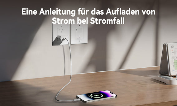Eine Anleitung für das Aufladen von Strom bei Stromfall