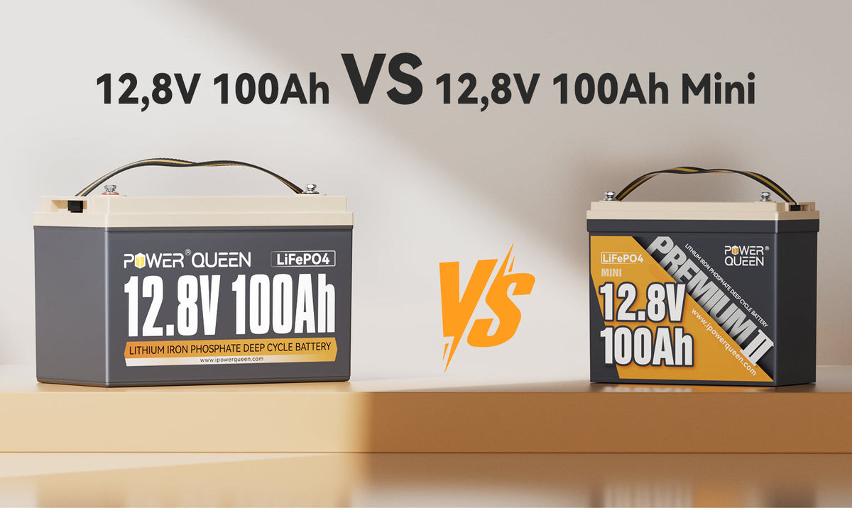 Power Queen 12,8V 100Ah VS. 12,8V 100Ah Mini