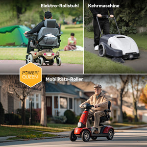 Power Queen LiFePO4 12V 45Ah Gruppe U1 Batterie für Senioren-Elektromobil