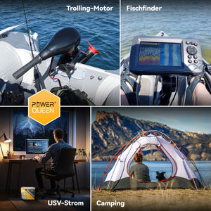 Power Queen LiFePO4 12V 45Ah Gruppe U1 Batterie für Senioren-Elektromobil