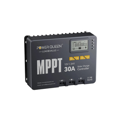 Power Queen MPPT 12/24V 30A Solarladeregler mit Bluetooth-Modul