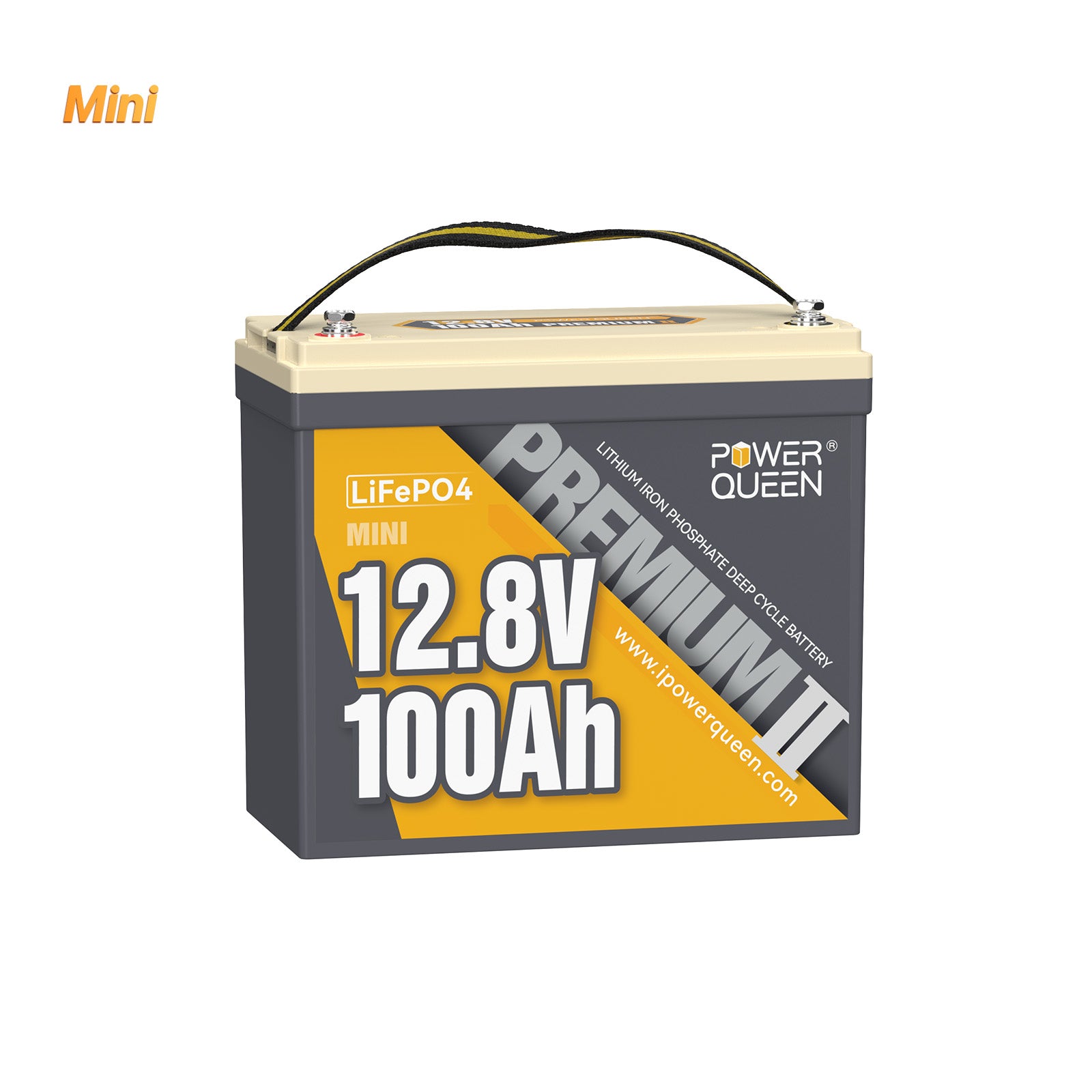 Power Queen Batterie 12V(12,8V) 100Ah Mini LiFePO4 Akku