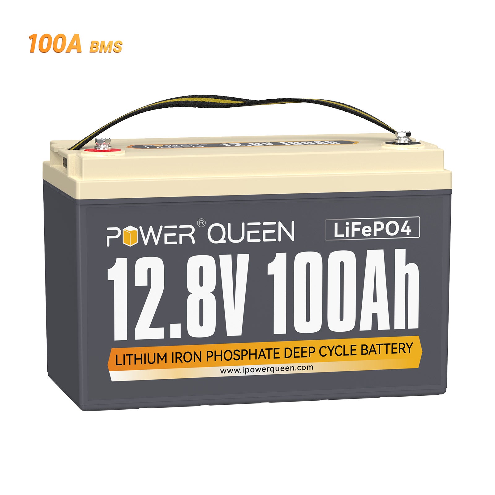 Power Queen 12V(12,8V) 100Ah LiFePO4 Akku - NUR FÜR WOHNGEBÄUDE