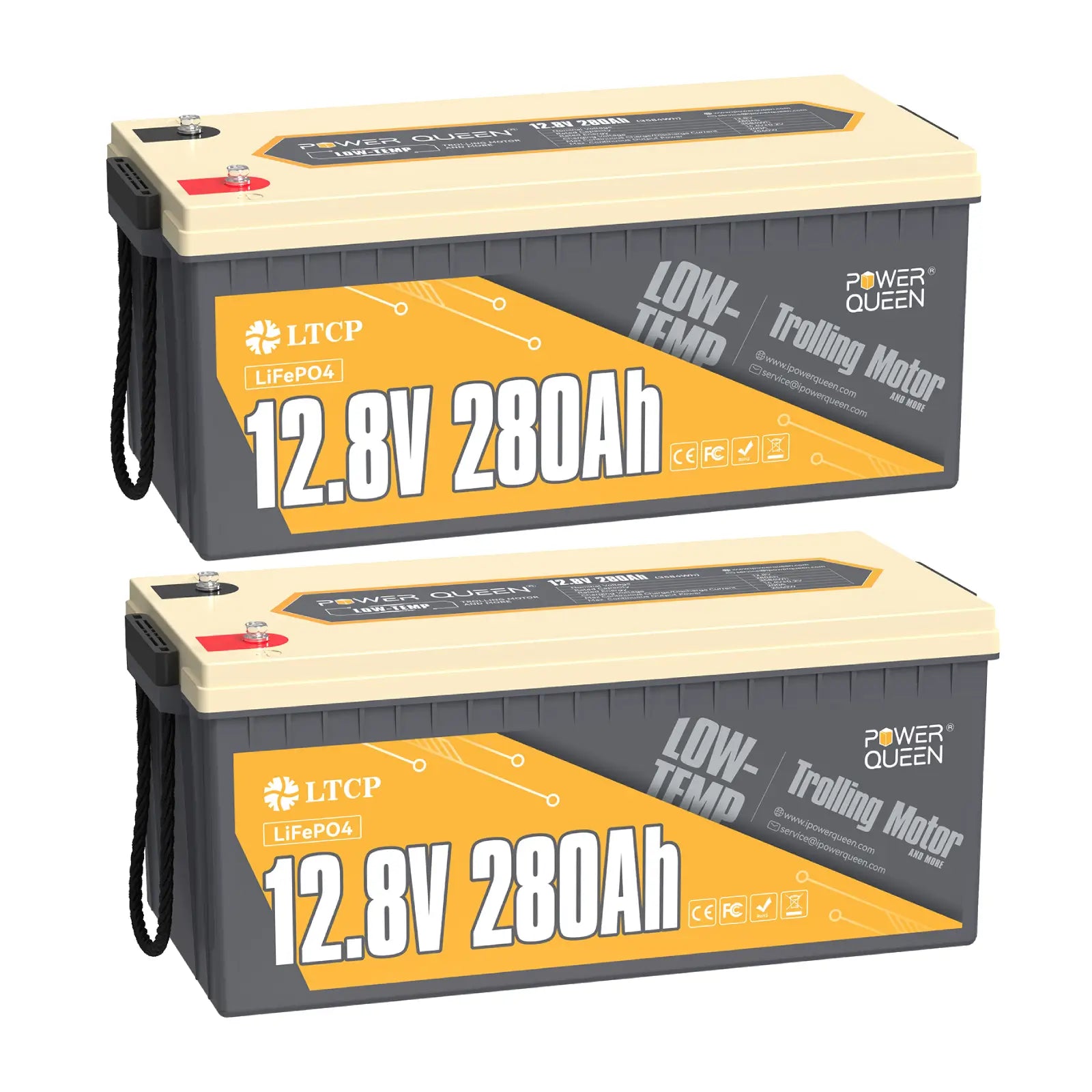 【0% Mwst.】Power Queen 12V 280Ah Niedertemperatur LiFePO4 Batterie mit 200A BMS