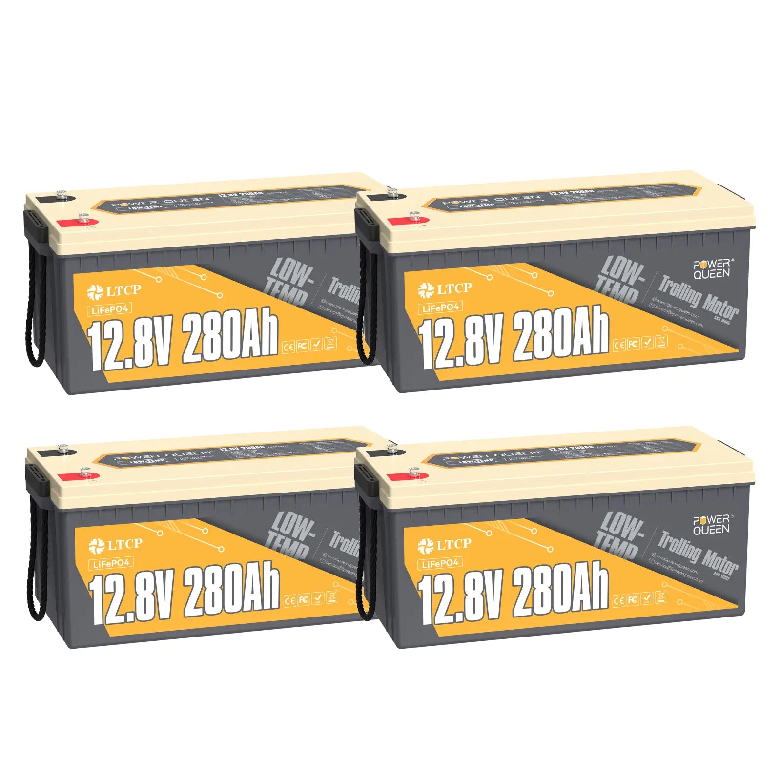 Power Queen LiFePO4 12V 280Ah lage temperatuur batterij met 200A BMS