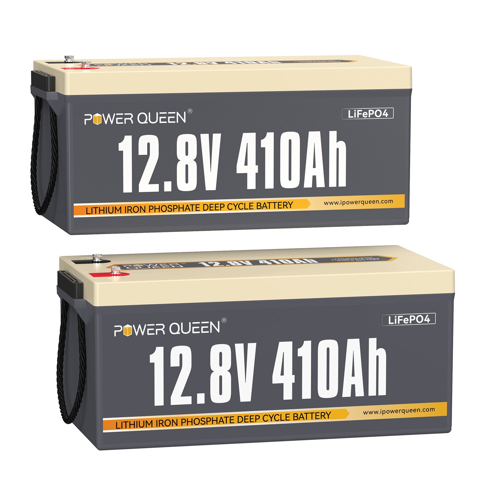 【0% BTW】Power Queen 12,8 V 410 Ah LiFePO4-batterij, ingebouwd 250 A BMS
