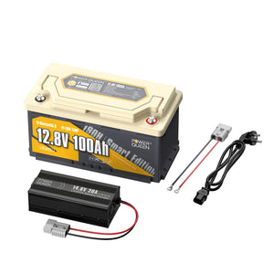 Power Queen LiFePO4 12V 100Ah 190H Smart lakóautó akkumulátor
