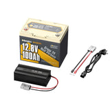 Power Queen 12V 100Ah Dual Purpose Group 24 LiFePO4 Outboard Motor Battery