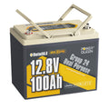 Power Queen 12V 100Ah Dual Purpose Group 24 LiFePO4 Outboard Motor Battery