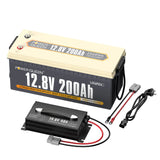(0% ПДВ) Акумулятор Power Queen 12V 200Ah LiFePO4, вбудована система управління будинком 100A