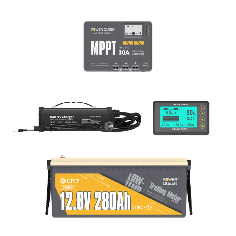 Batería de baja temperatura Power Queen LiFePO4 12V 280Ah