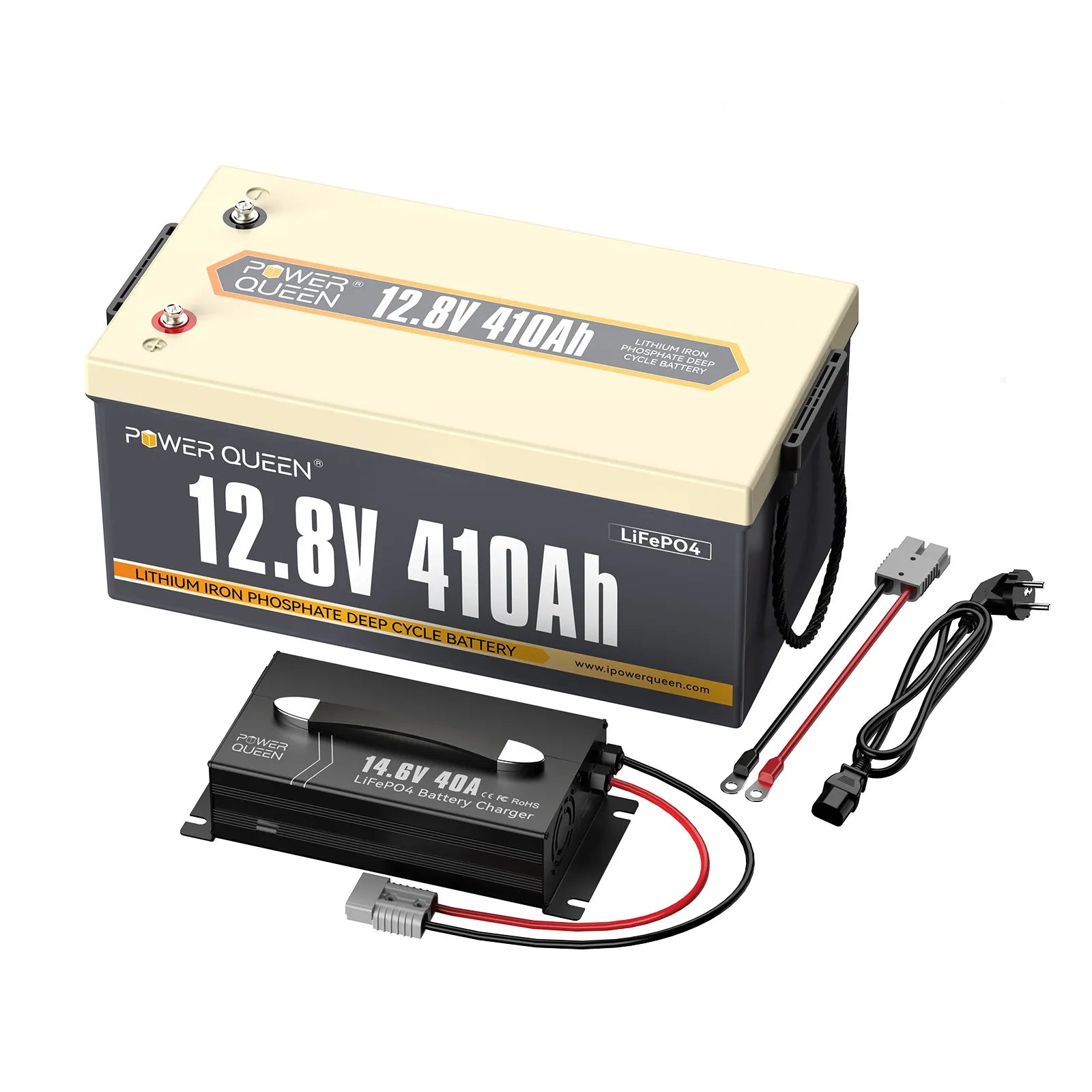 Power Queen 12V 410Ah LiFePO4 akkumulátor, beépített 250A BMS