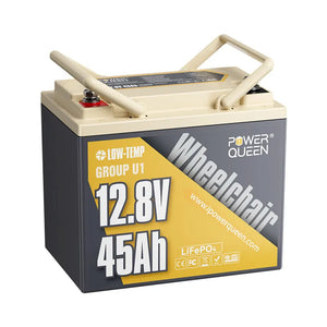 Power Queen LiFePO4 12V 45Ah Gruppe U1 Batterie für Senioren-Elektromobil