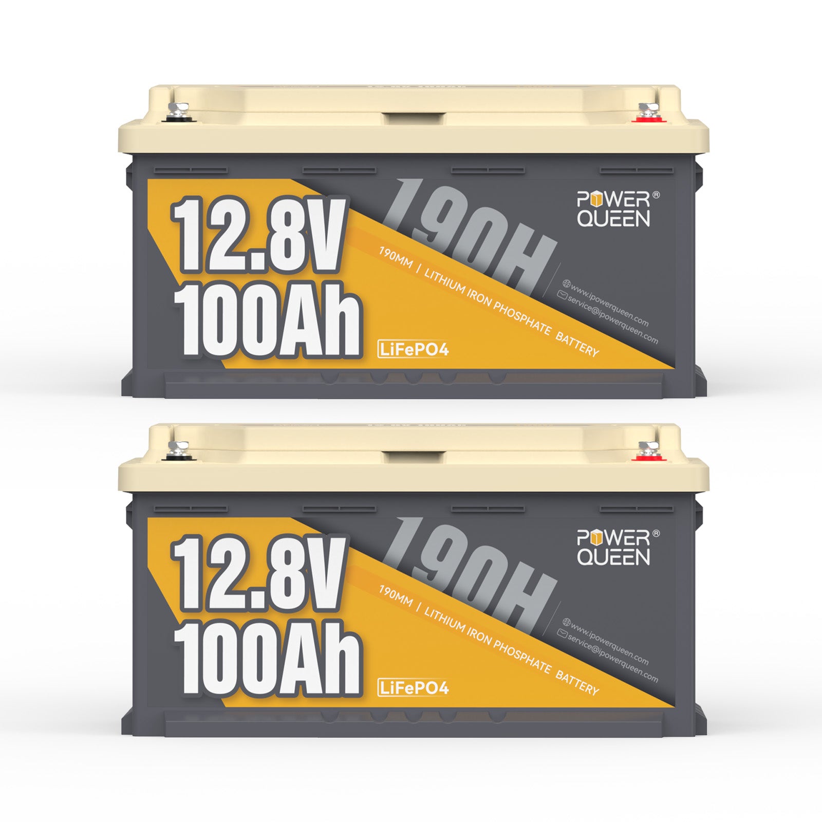Power Queen 12.8V 100Ah 190H LiFePO4 battery for motorhome, solar system