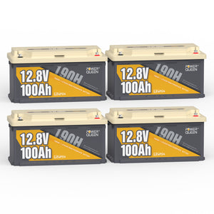 4 Stück 12,8V 100Ah Lithium Batterie