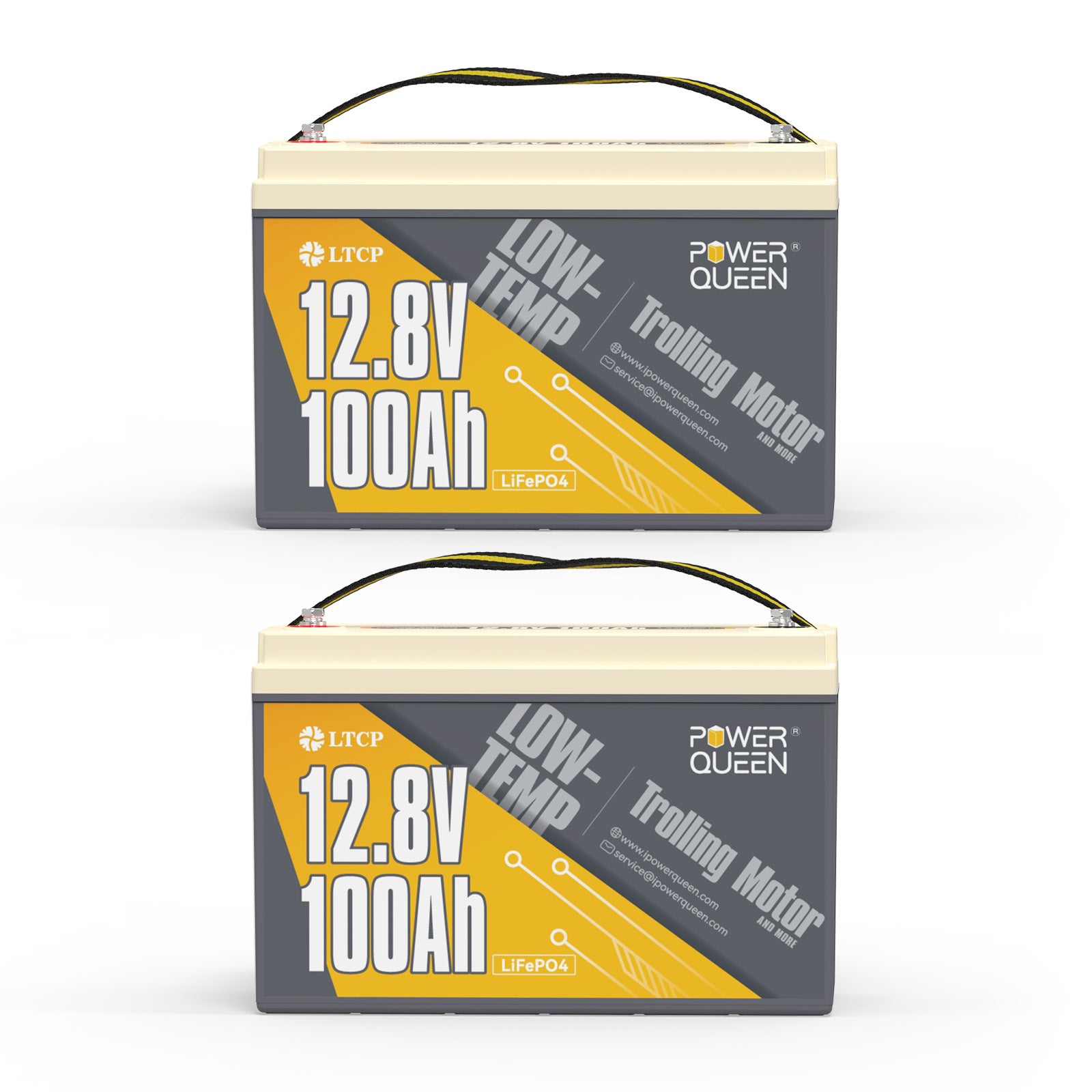 Power Queen 12.8V 100Ah batería LiFePO4 de baja temperatura, batería de motor de pesca con curricán