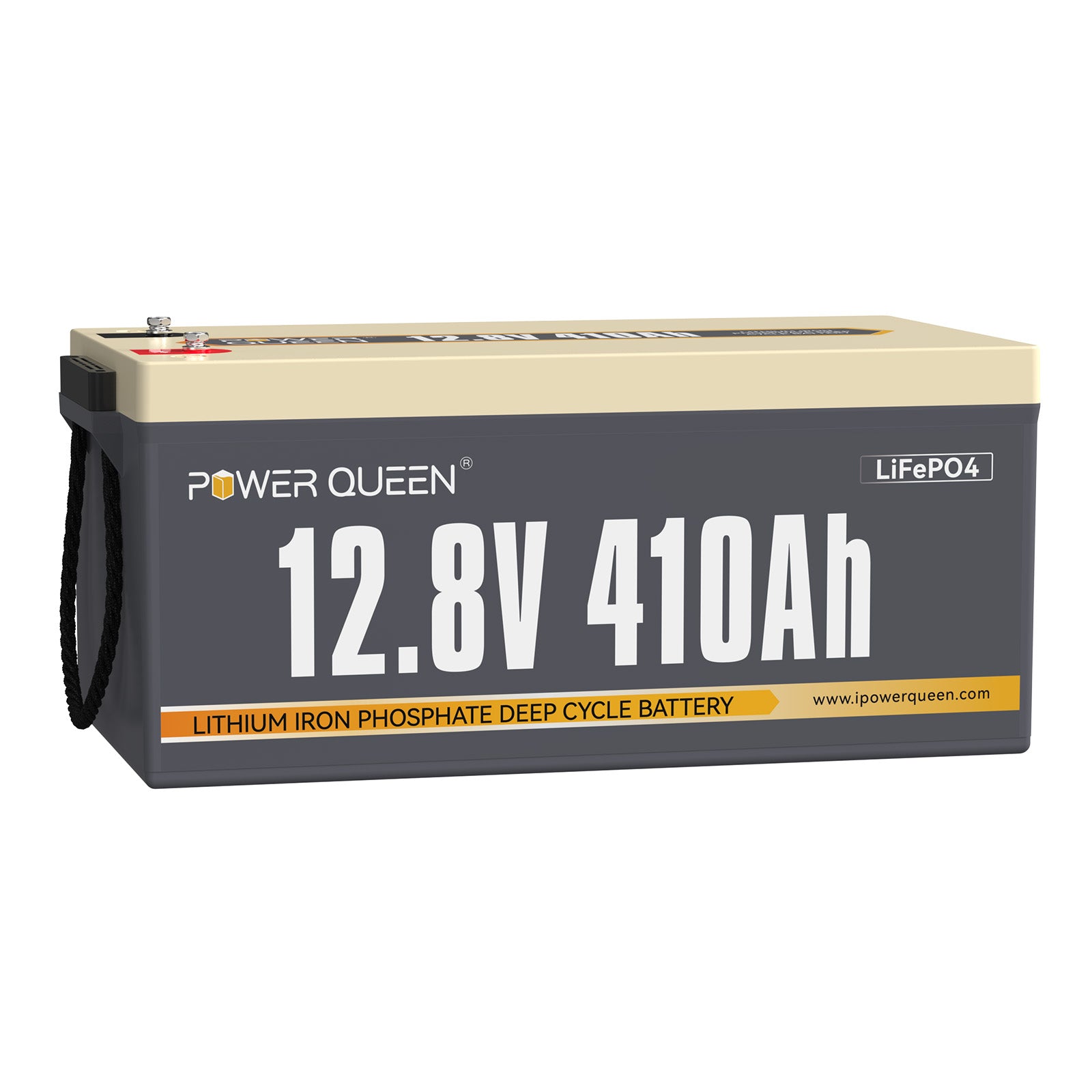 Power Queen 12.8V 410Ah LiFePO4 battery, built-in 250A BMS