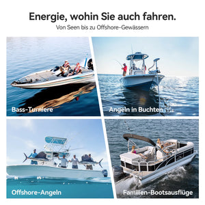 Power Queen 24V 125Ah Smart LiFePO4 Bootsbatterie mit Selbstheizung