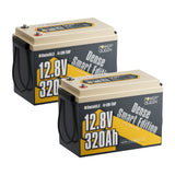 (0% MwSt.)Power Queen 12V 320Ah Dense Smart LiFePO4 Batterie mit Bluetooth