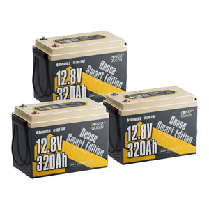 (0% MwSt.)Power Queen 12V 320Ah Dense Smart LiFePO4 Batterie mit Bluetooth