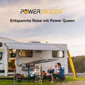 Power Queen 48V 100Ah 4HE Serverrack LiFePO4 Batterie, Integriertes 100A BMS