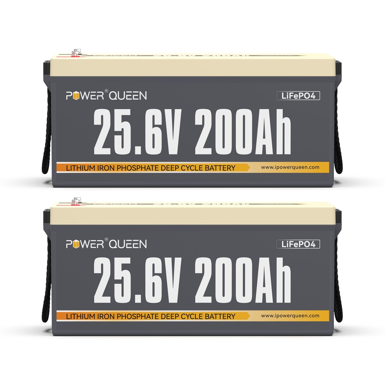 【0% Mwst.】Power Queen 24V 200Ah LiFePO4 Batterie, Eingebautes 200A BMS