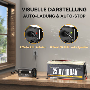 Power Queen 29,2V 20A LiFePO4 Ladegerät für 24V LiFePO4-Batterie