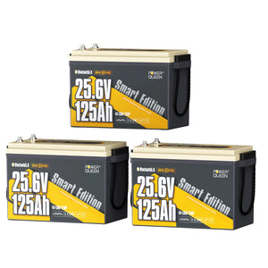 Power Queen 24V 125Ah Smart LiFePO4 Bootsbatterie mit Selbstheizung
