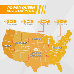 【0% VAT】Power Queen 12V 200Ah self-heating LiFePO4 battery, built-in 100A BMS