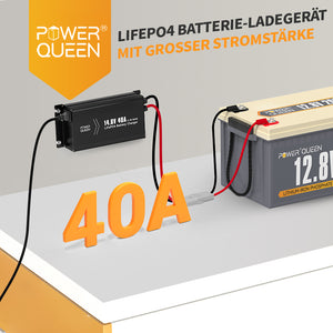 Power Queen 14,6V 40A LiFePO4 Ladegerät ohne Griff für 12V Batterie