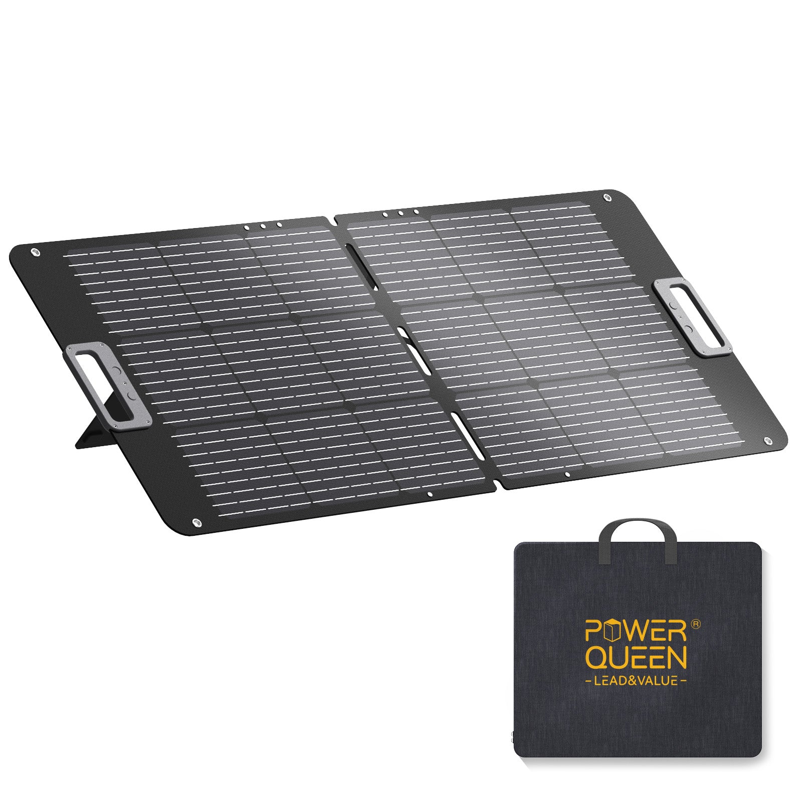 Power Queen 100W portable solar panel for gardens, balconies, RVs, camping