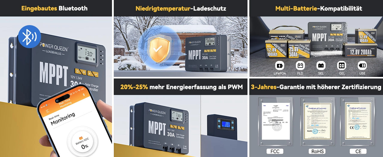 Regolatore Di Carica MPPT 30A Dual Battery 12/24V DUORACER DDS | EP Solar - Foto 3