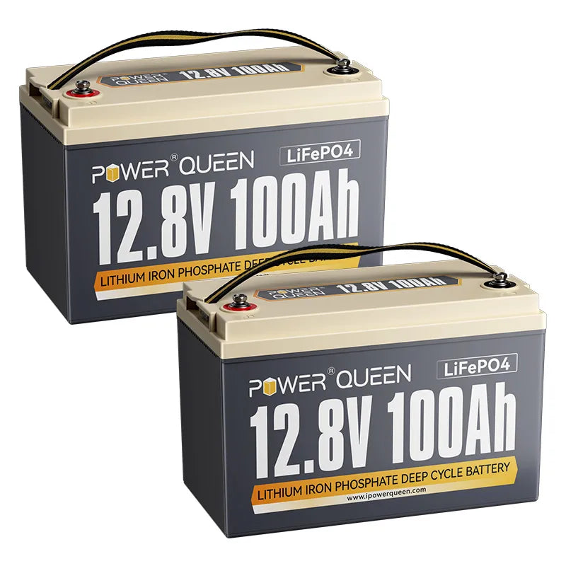 Bateria Power Queen 12V 100Ah LiFePO4, 100A BMS integrada