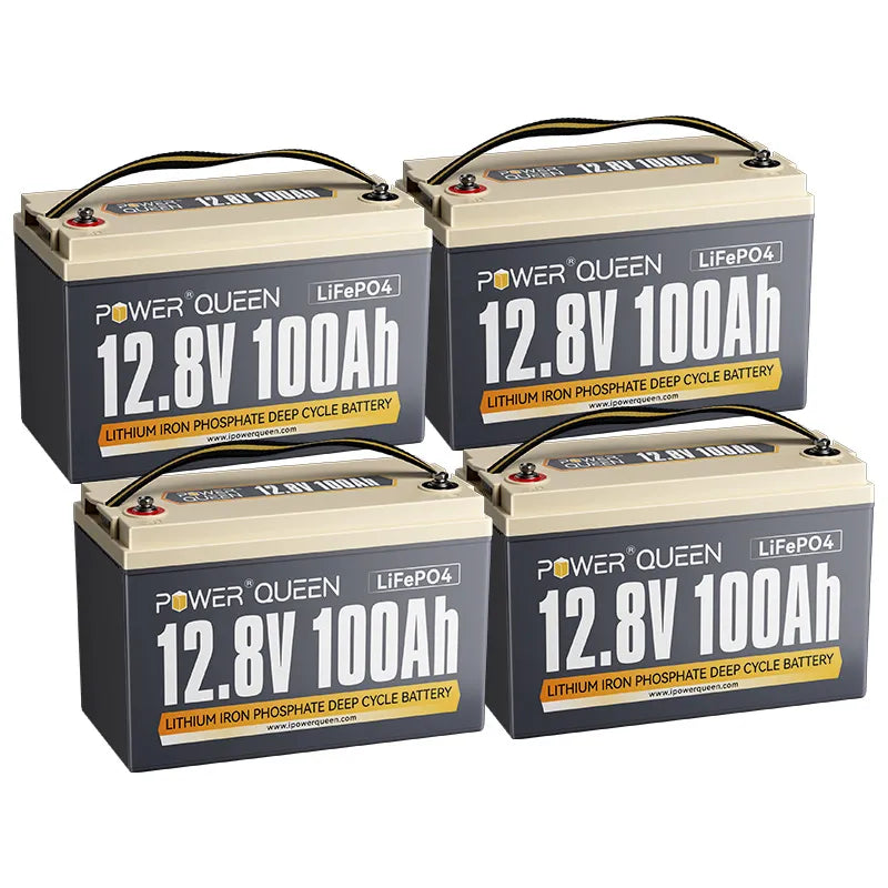 Bateria Power Queen 12V 100Ah LiFePO4, 100A BMS integrada