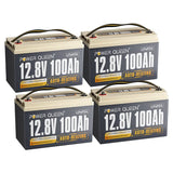 Power Queen 12V 100Ah Selbstheizende LiFePO4 Batterie, Eingebautes 100A BMS