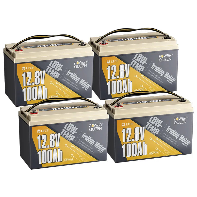 Power Queen LiFePO4 12V 100Ah bateria de motor elétrico de baixa temperatura