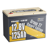 Power Queen 12V 125Ah Group 27 Smart LiFePO4 Versorgungsbatterie