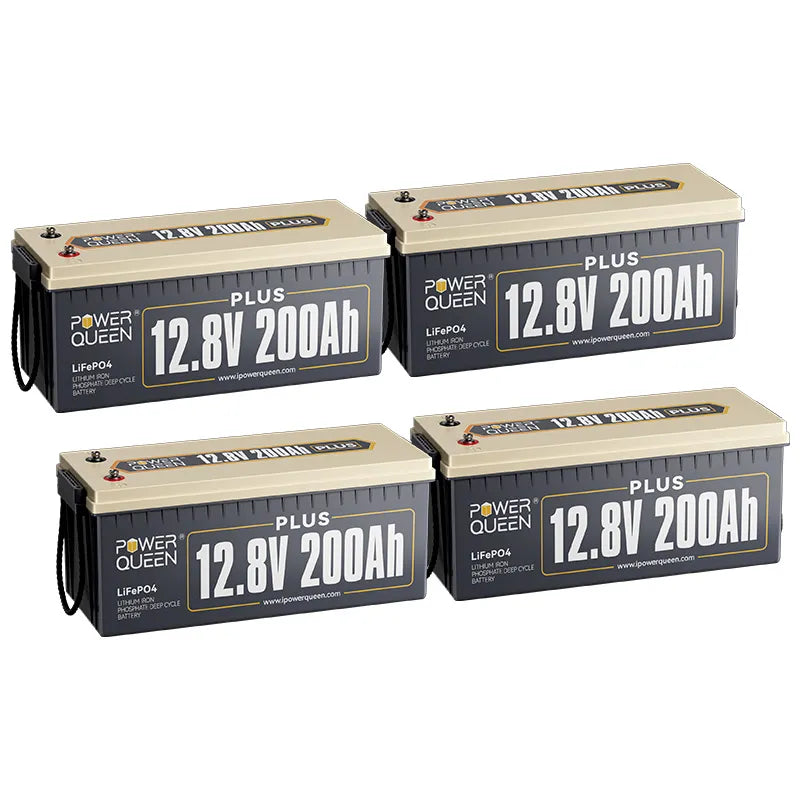Batterie Power Queen 12 V 200 Ah Plus LiFePO4, BMS 200 A intégré