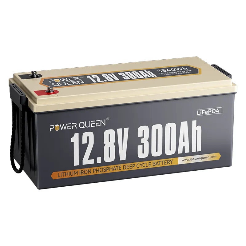 Batterie Power Queen 12V 300Ah LiFePO4, BMS 200A intégré
