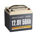 Power Queen 12V 50Ah LiFePO4 Batterie, Eingebautes 50A BMS