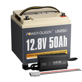 Power Queen 12V 50Ah LiFePO4 Batterie, Eingebautes 50A BMS